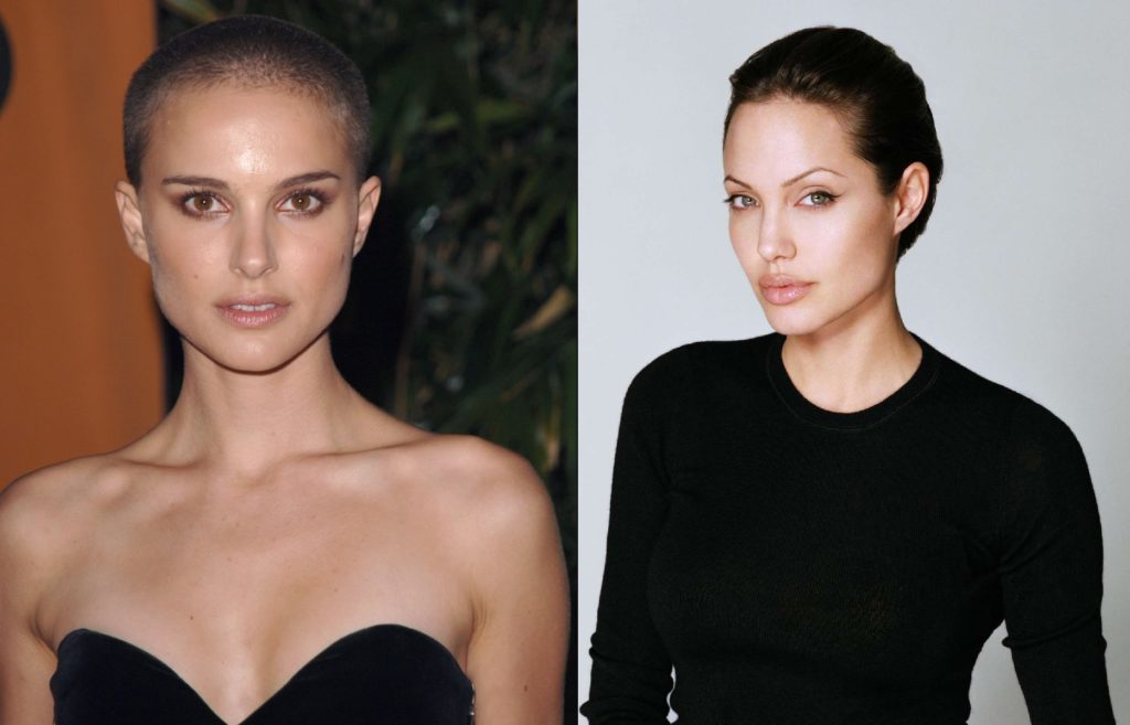 Натали Портман и Анджелина Джоли с остриженными волосами