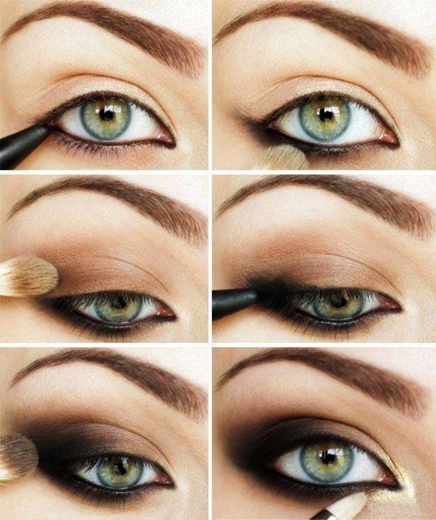 Макияж для зеленых глаз и темных волос пошаговая инструкция