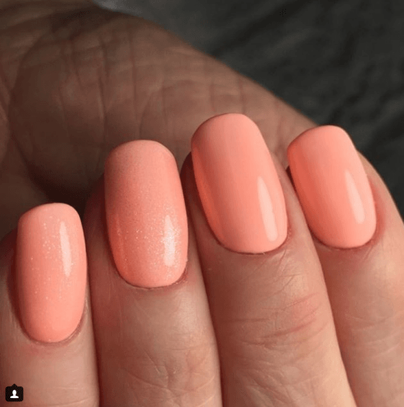 Персиковый Маникюр На Коротких Ногтях Фото