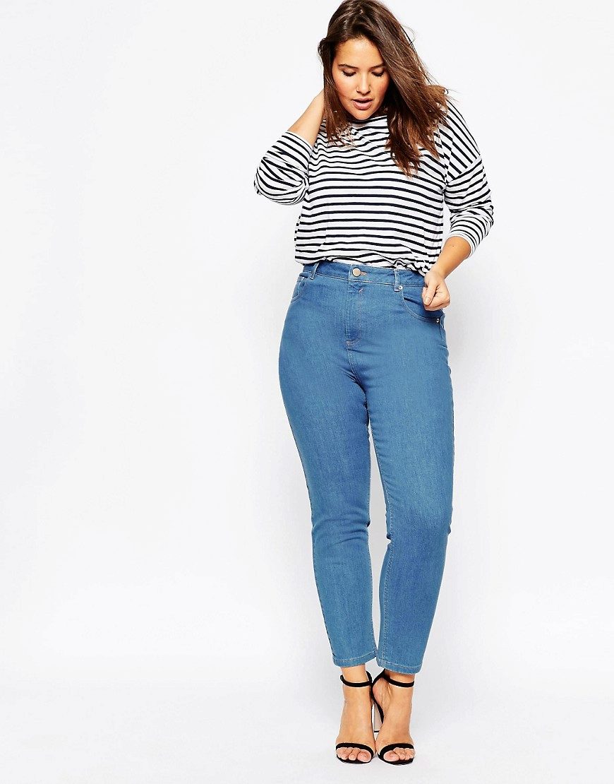 Чем носить джинсы полным девушкам
