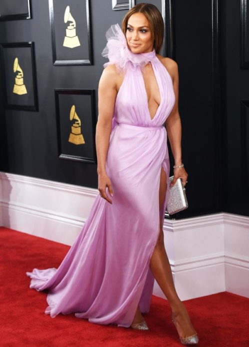 Дженнифер Лопес в розовом платье